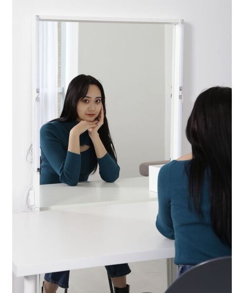 MURUA（ムルーア）の「ハーフジップカットニット（ニット/セーター・レディース・ブラック/マスタード/ブルー/ベージュ・FREE）」の18枚目の写真