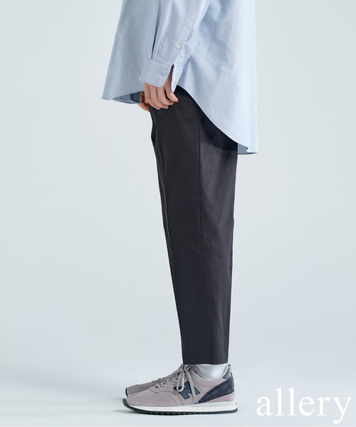 417 EDIFICE（フォーワンセブンエディフィス）の「【allery / アレリ―】 Cotton Slacks スリム（スラックス・メンズ・ブラック/カーキ/キャメル・SMALL/MEDIUM/LARGE）」の2枚目の写真