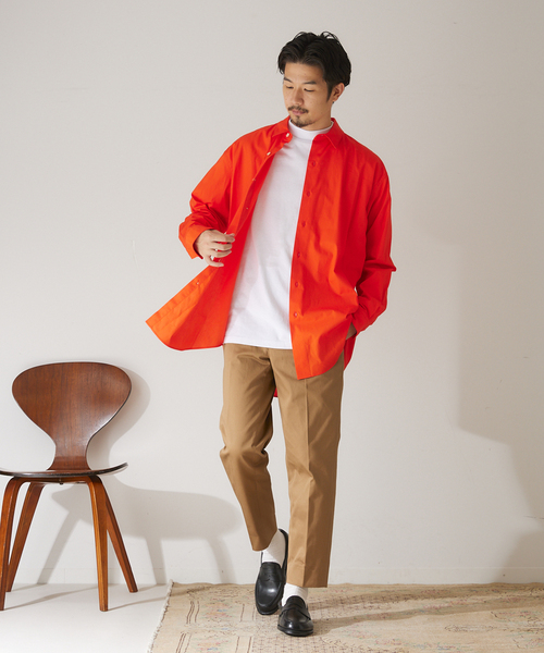 417 EDIFICE（フォーワンセブンエディフィス）の「【allery / アレリ―】 Cotton Slacks スリム（スラックス・メンズ・ブラック/カーキ/キャメル・SMALL/MEDIUM/LARGE）」の4枚目の写真