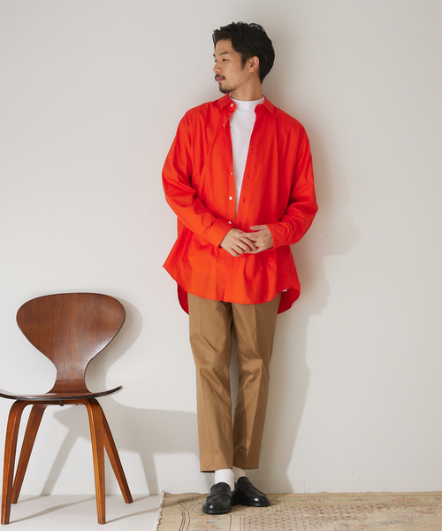 417 EDIFICE（フォーワンセブンエディフィス）の「【allery / アレリ―】 Cotton Slacks スリム（スラックス・メンズ・ブラック/カーキ/キャメル・SMALL/MEDIUM/LARGE）」の5枚目の写真