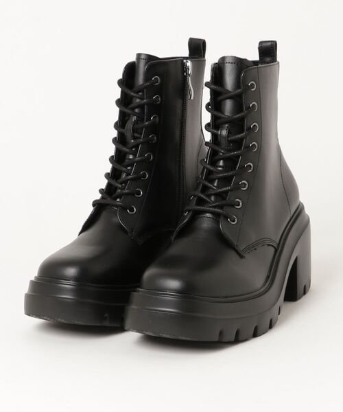ABC-MART（エービーシーマート）の「ABC SELECT エービーシーセレクト PL LACE UP 8 プラットレースアップブーツ 8 W3016 BLACK（ブーツ・レディース・ブラック・X-LARGE/SMALL/MEDIUM/LARGE）」の4枚目の写真