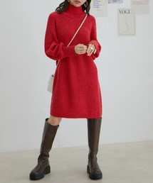 vis-`a-vis | 【WEB限定】ざっくりニットミニワンピース(ワンピース)