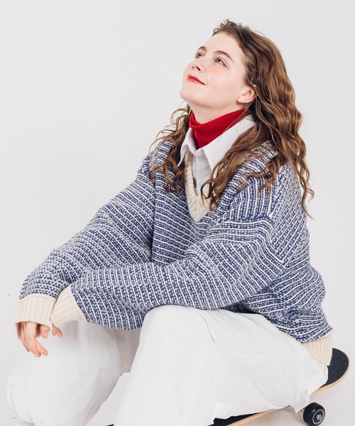 MUHET（ミュエータ）の「タートルネックインナー（ニット/セーター・レディース・アイボリー/ボルドー/オレンジ・MEDIUM/LARGE）」の22枚目の写真