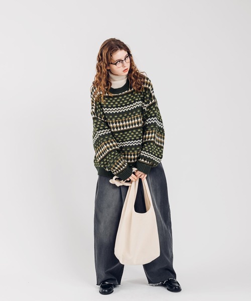 MUHET（ミュエータ）の「タートルネックインナー（ニット/セーター・レディース・アイボリー/ボルドー/オレンジ・MEDIUM/LARGE）」の11枚目の写真