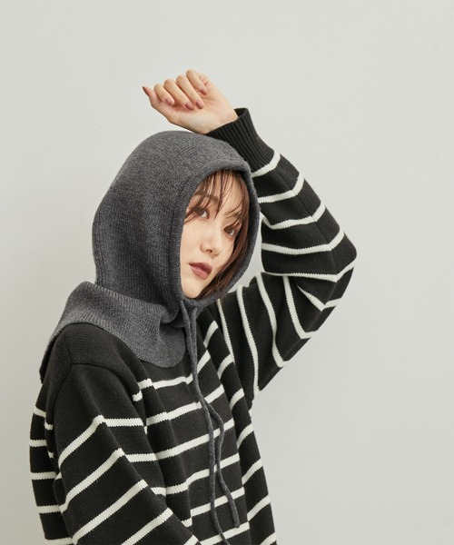 ROPE' PICNIC(ロペピクニック)の「バックスリットバラクラバ(ストール/ショール・レディース・チャコールグレー/ホワイト系その他5/ブラウン系その他3・FREE)」の11枚目の写真