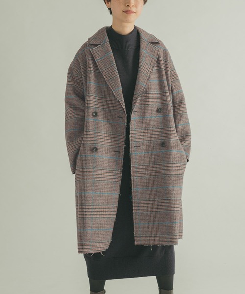 FORK&SPOON（フォークアンドスプーン）の「FORK&SPOON　チェックダブルコート（チェスターコート・レディース・ブラウン系その他/グレー系その他・1）」の17枚目の写真
