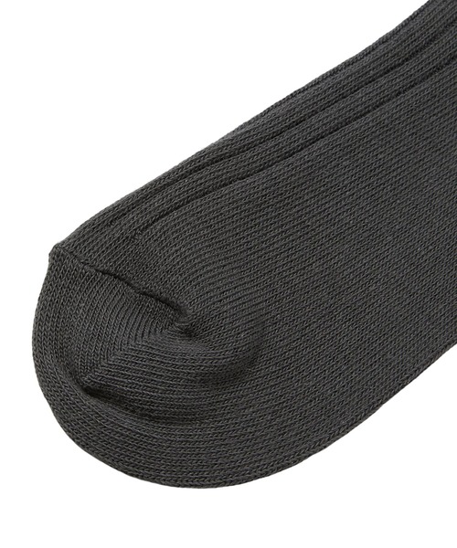 KATHARINE HAMNETT LONDON （キャサリンハムネットロンドン）の「KATHARINE HAMNETT LONDON/キャサリンハムネットロンドン ＜WEB限定＞ FRONT RIB CREW SOCKS（ソックス/靴下・メンズ・ブラウン/ベージュ/チャコールグレー・FREE）」の8枚目の写真