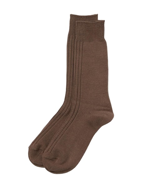 KATHARINE HAMNETT LONDON （キャサリンハムネットロンドン）の「KATHARINE HAMNETT LONDON/キャサリンハムネットロンドン ＜WEB限定＞ FRONT RIB CREW SOCKS（ソックス/靴下・メンズ・ブラウン/ベージュ/チャコールグレー・FREE）」の11枚目の写真