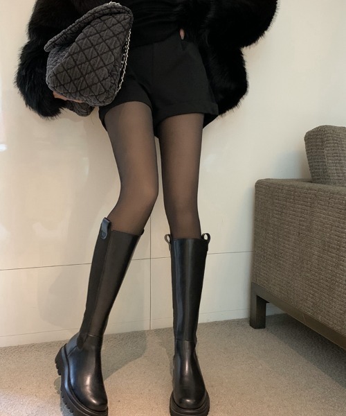 Vipoa(ヴィポア)の「あったか起毛フェイクタイツ(タイツ/ストッキング・レディース・ベージュ/ブラック・FREE)」の5枚目の写真