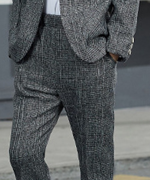 DAY CLOSET（デイ クローゼット）の「キッズ セットアップスーツ 長袖グレンチェックジャケット+パンツ+王冠コサージュ 3点セット（セットアップ・キッズ・グレー・100cm/130cm/140cm/150cm/110cm/120cm）」の9枚目の写真