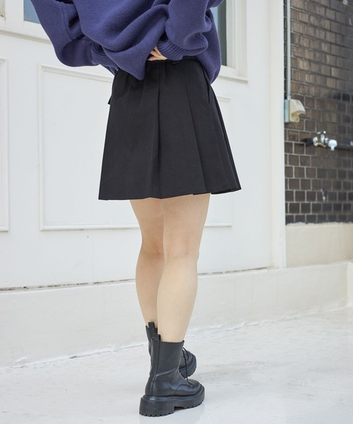 PBLIM（ページボーイリム）の「PAGEBOYLIM/ボックスプリーツスカート（スカート・レディース・カーキ/ブラック/アイボリー・FREE）」の14枚目の写真