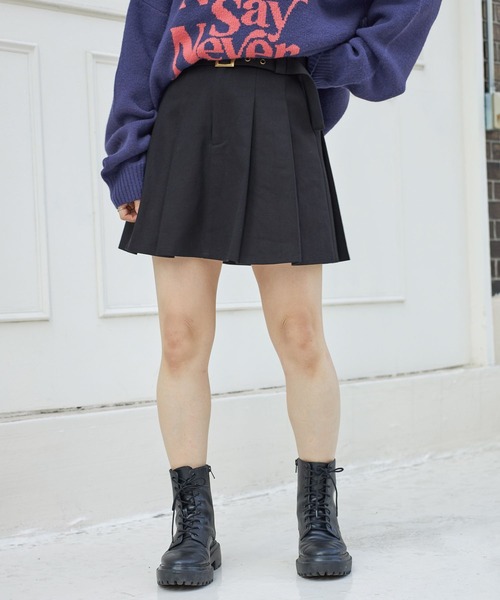 PBLIM（ページボーイリム）の「PAGEBOYLIM/ボックスプリーツスカート（スカート・レディース・カーキ/ブラック/アイボリー・FREE）」の11枚目の写真