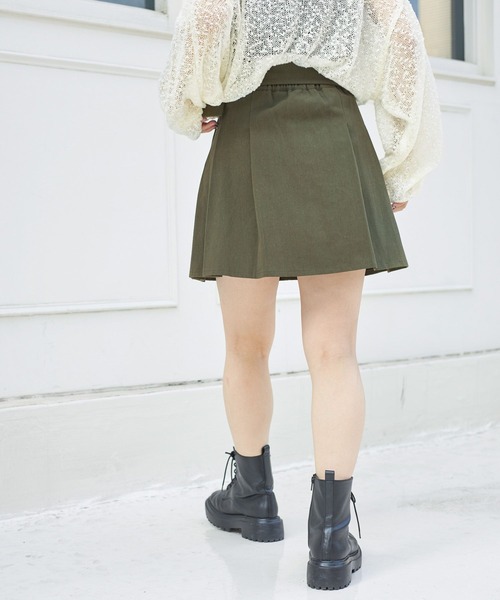 PBLIM（ページボーイリム）の「PAGEBOYLIM/ボックスプリーツスカート（スカート・レディース・カーキ/ブラック/アイボリー・FREE）」の20枚目の写真
