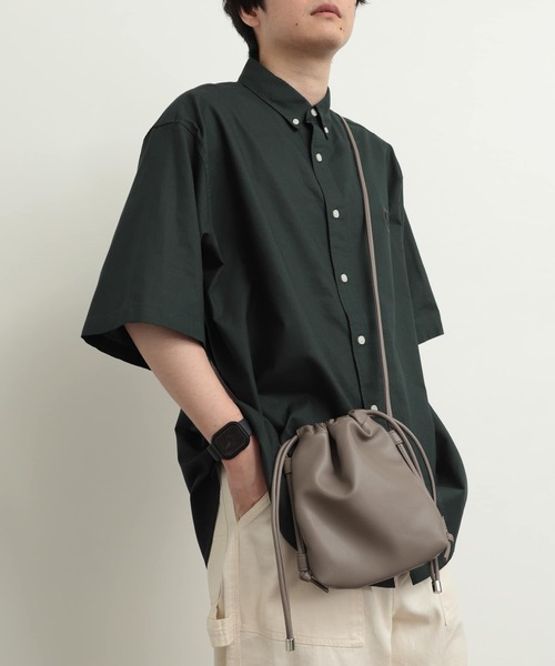 SENSE OF PLACE by URBAN RESEARCH（センスオブプレイスバイアーバンリサーチ）の「フェイクレザーコードキンチャクショルダー（ショルダーバッグ・メンズ・ブラック/カーキ/ホワイト/モカ・ONE）」の3枚目の写真