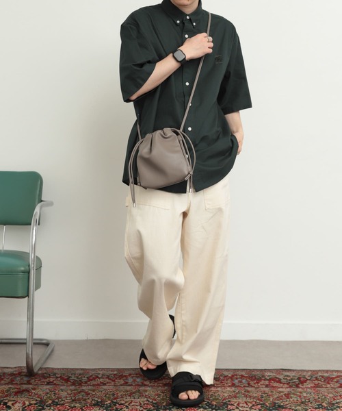 SENSE OF PLACE by URBAN RESEARCH（センスオブプレイスバイアーバンリサーチ）の「フェイクレザーコードキンチャクショルダー（ショルダーバッグ・メンズ・ブラック/カーキ/ホワイト/モカ・ONE）」の9枚目の写真
