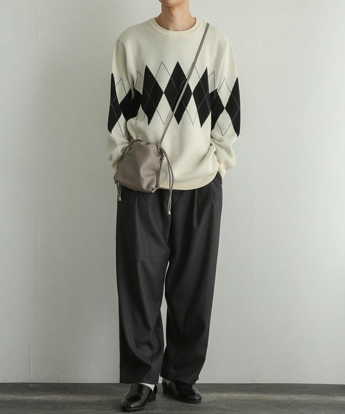 SENSE OF PLACE by URBAN RESEARCH（センスオブプレイスバイアーバンリサーチ）の「フェイクレザーコードキンチャクショルダー（ショルダーバッグ・メンズ・ブラック/カーキ/ホワイト/モカ・ONE）」の11枚目の写真