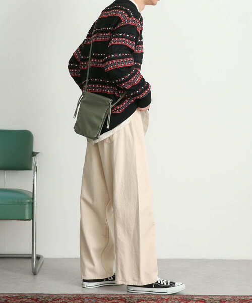 SENSE OF PLACE by URBAN RESEARCH（センスオブプレイスバイアーバンリサーチ）の「フェイクレザーコードキンチャクショルダー（ショルダーバッグ・メンズ・ブラック/カーキ/ホワイト/モカ・ONE）」の17枚目の写真