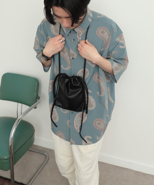 SENSE OF PLACE by URBAN RESEARCH（センスオブプレイスバイアーバンリサーチ）の「フェイクレザーコードキンチャクショルダー（ショルダーバッグ・メンズ・ブラック/カーキ/ホワイト/モカ・ONE）」の18枚目の写真