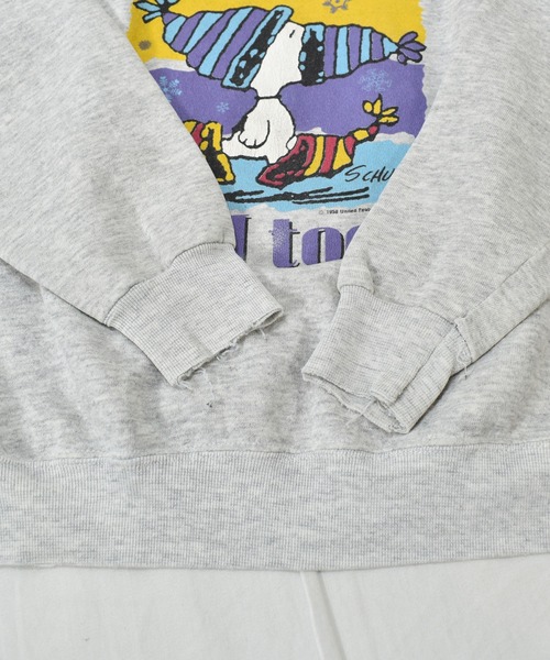 SNOOPY(スヌーピー)の「【ヴィンテージ古着】80's PEANUTS / ピーナッツ SNOOPY スヌーピー プリントスウェット(スウェット・メンズ・グレー・MEDIUM)」の4枚目の写真