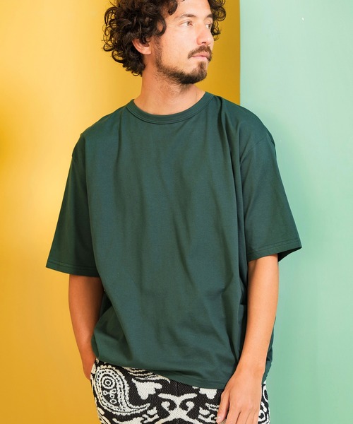 ANGENEHM(アンゲネーム)の「mt8197-Balloon Silhouette Short Sleeve Cut sew (MADE IN JAPAN) カットソー(Tシャツ/カットソー・メンズ・グリーン/ブラック/ホワイト/カーキ・M/L)」の5枚目の写真