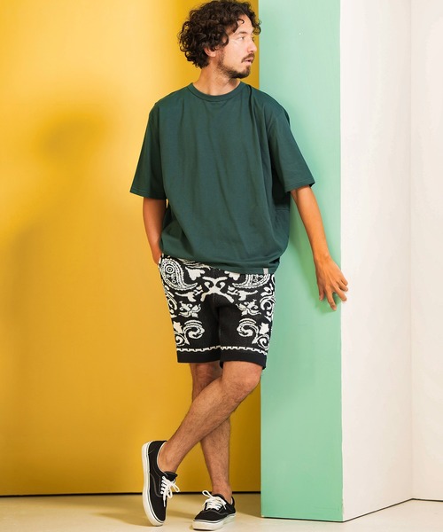 ANGENEHM(アンゲネーム)の「mt8197-Balloon Silhouette Short Sleeve Cut sew (MADE IN JAPAN) カットソー(Tシャツ/カットソー・メンズ・グリーン/ブラック/ホワイト/カーキ・M/L)」の7枚目の写真