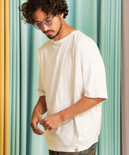 ANGENEHM(アンゲネーム)の「mt8197-Balloon Silhouette Short Sleeve Cut sew (MADE IN JAPAN) カットソー(Tシャツ/カットソー・メンズ・グリーン/ブラック/ホワイト/カーキ・M/L)」の9枚目の写真