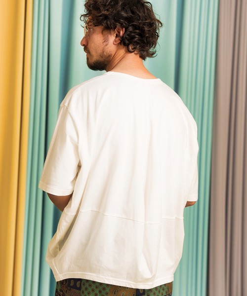 ANGENEHM(アンゲネーム)の「mt8197-Balloon Silhouette Short Sleeve Cut sew (MADE IN JAPAN) カットソー(Tシャツ/カットソー・メンズ・グリーン/ブラック/ホワイト/カーキ・M/L)」の10枚目の写真