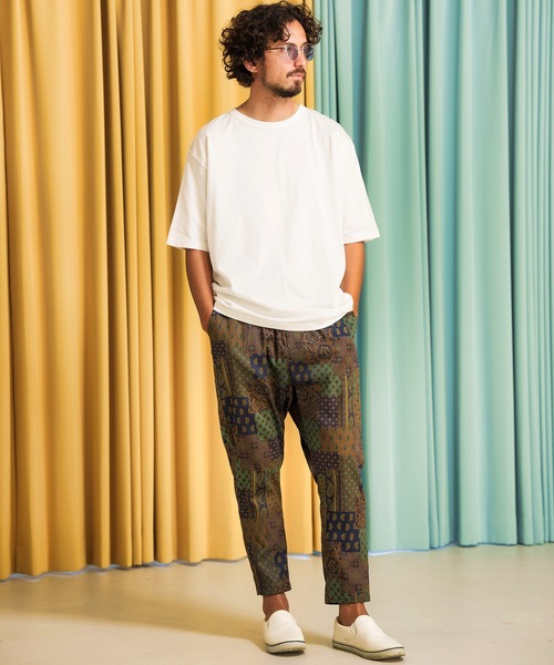 ANGENEHM(アンゲネーム)の「mt8197-Balloon Silhouette Short Sleeve Cut sew (MADE IN JAPAN) カットソー(Tシャツ/カットソー・メンズ・グリーン/ブラック/ホワイト/カーキ・M/L)」の11枚目の写真