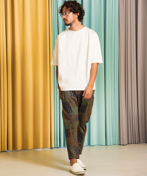 ANGENEHM(アンゲネーム)の「mt8197-Balloon Silhouette Short Sleeve Cut sew (MADE IN JAPAN) カットソー(Tシャツ/カットソー・メンズ・グリーン/ブラック/ホワイト/カーキ・M/L)」の12枚目の写真