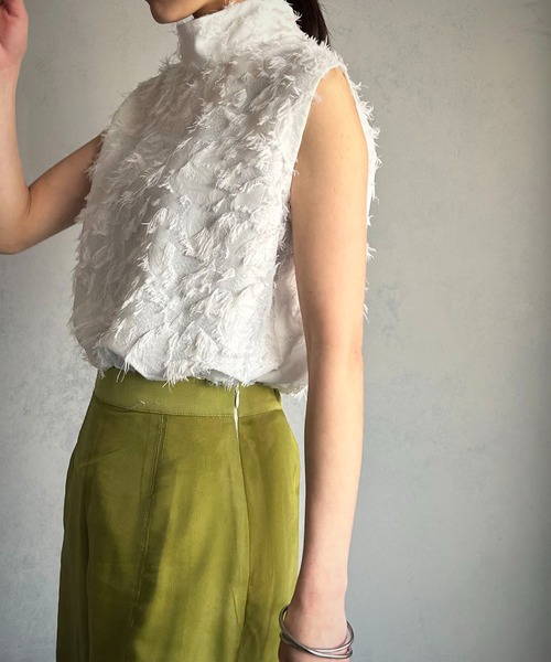 &g'aime(アンジェム)の「【&g’aime】フリンジレーストップス(シャツ/ブラウス・レディース・ホワイト/ブラック・FREE)」の9枚目の写真