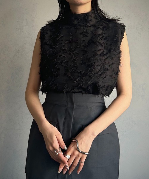 &g'aime(アンジェム)の「【&g’aime】フリンジレーストップス(シャツ/ブラウス・レディース・ホワイト/ブラック・FREE)」の12枚目の写真