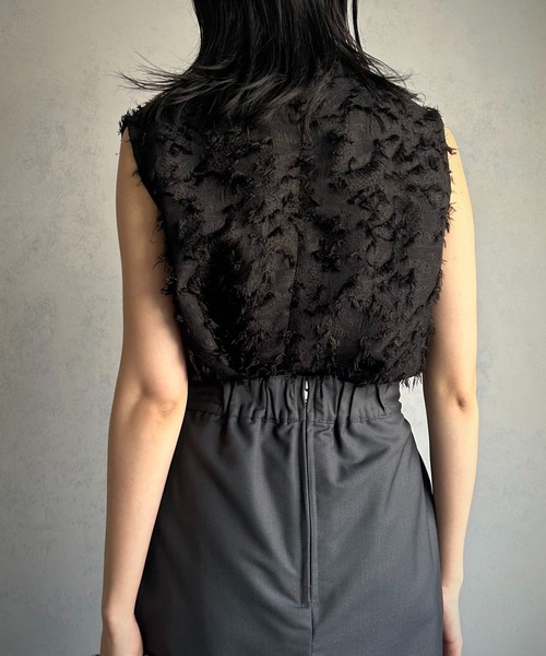 &g'aime(アンジェム)の「【&g’aime】フリンジレーストップス(シャツ/ブラウス・レディース・ホワイト/ブラック・FREE)」の15枚目の写真