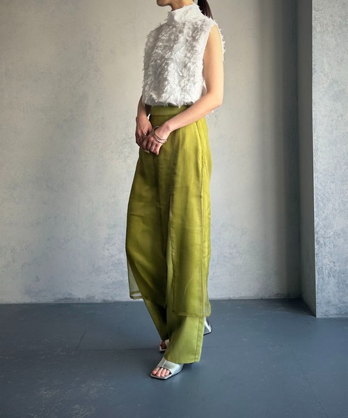 &g'aime(アンジェム)の「【&g’aime】フリンジレーストップス(シャツ/ブラウス・レディース・ホワイト/ブラック・FREE)」の11枚目の写真