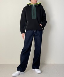 DOLLUPOOPS | 配色ハーフZIPパーカー(パーカー)