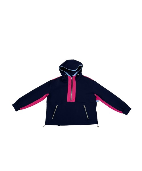 DOLLUPOOPS（ドールアップウップス）の「配色ハーフZIPパーカー（パーカー・レディース・グレー/ブラック/ネイビー・38）」の7枚目の写真