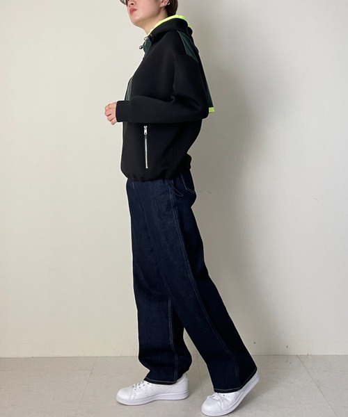 DOLLUPOOPS（ドールアップウップス）の「配色ハーフZIPパーカー（パーカー・レディース・グレー/ブラック/ネイビー・38）」の11枚目の写真