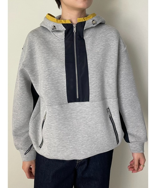 DOLLUPOOPS（ドールアップウップス）の「配色ハーフZIPパーカー（パーカー・レディース・グレー/ブラック/ネイビー・38）」の16枚目の写真