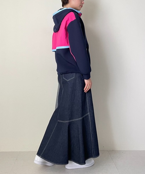 DOLLUPOOPS（ドールアップウップス）の「配色ハーフZIPパーカー（パーカー・レディース・グレー/ブラック/ネイビー・38）」の4枚目の写真