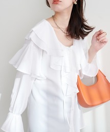 natural couture | ラッフル衿チュニックブラウス(シャツ/ブラウス)