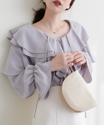 natural couture | ラッフル衿チュニックブラウス(シャツ/ブラウス)