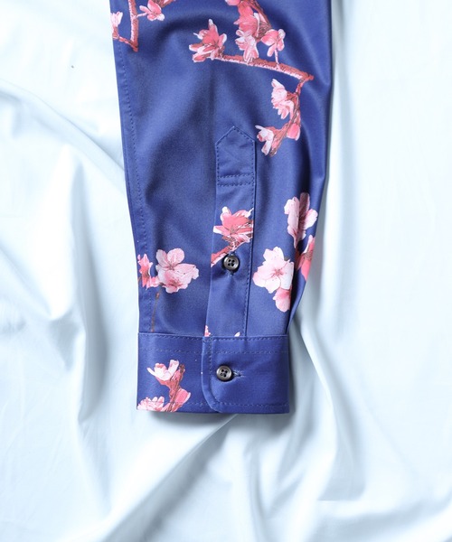 UNION STATION(ユニオンステーション)の「フォトプリントワイドカラーシャツ/総柄シャツ(シャツ/ブラウス・メンズ・ライトグレー/ネイビー・M/L/LL)」の6枚目の写真