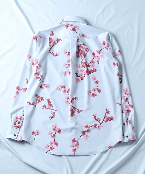 UNION STATION(ユニオンステーション)の「フォトプリントワイドカラーシャツ/総柄シャツ(シャツ/ブラウス・メンズ・ライトグレー/ネイビー・M/L/LL)」の7枚目の写真