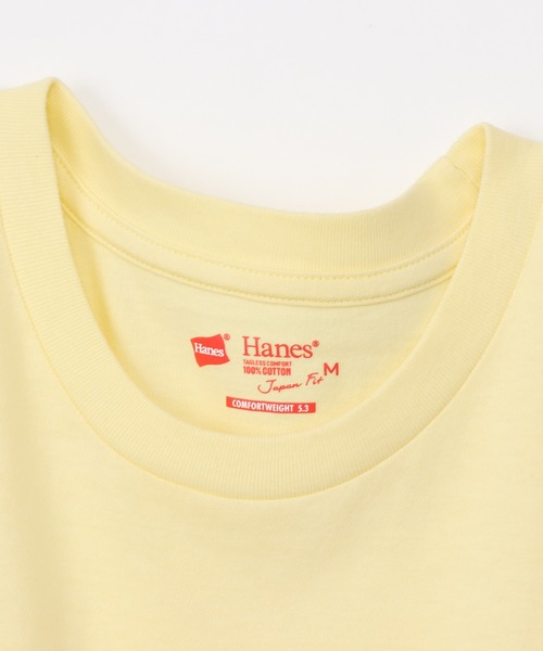 HANES(ヘインズ)の「【Hanes/ヘインズ】レディース ジャパンフィットフォーハー【2枚組】スリーブレスTシャツ 5.3oz(Tシャツ/カットソー・レディース・ホワイト×イエロー・MEDIUM/LARGE)」の3枚目の写真