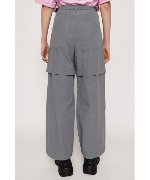 SLY(スライ)の「2WAY PATCH POCKET TUCK WORK PT 2ウェイ パッチポケット タック ワークパンツ ハーフパンツ ショートパンツ 着回し(スラックス・レディース・ホワイト/グレー・1/2)」の14枚目の写真