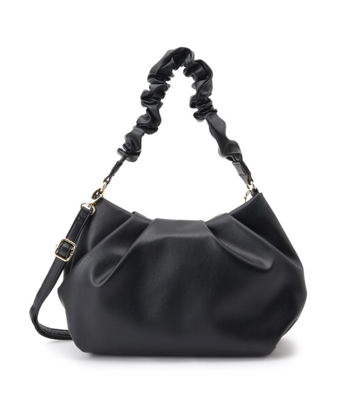 SHOO・LA・RUE（シューラルー）の「◆【2WAY】ギャザーショルダー（ショルダーバッグ・レディース・アイボリー/ブラック/ダークグリーン・00）」の3枚目の写真