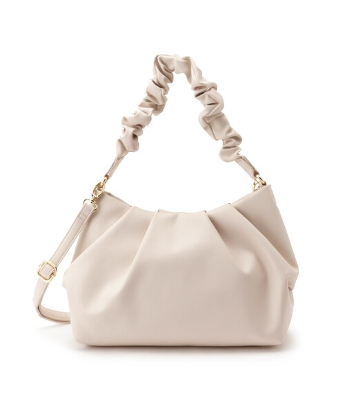 SHOO・LA・RUE（シューラルー）の「◆【2WAY】ギャザーショルダー（ショルダーバッグ・レディース・アイボリー/ブラック/ダークグリーン・00）」の6枚目の写真