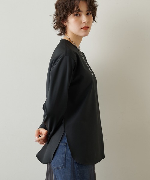 Whim Gazette（ウィムガゼット）の「ストレッチクルーネックプル  