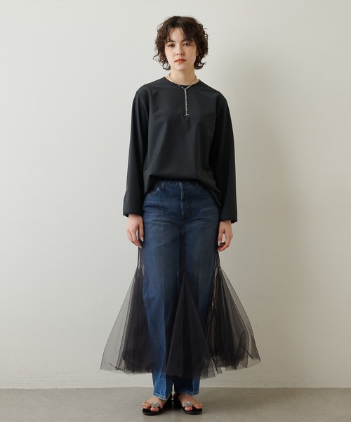 Whim Gazette（ウィムガゼット）の「ストレッチクルーネックプル  