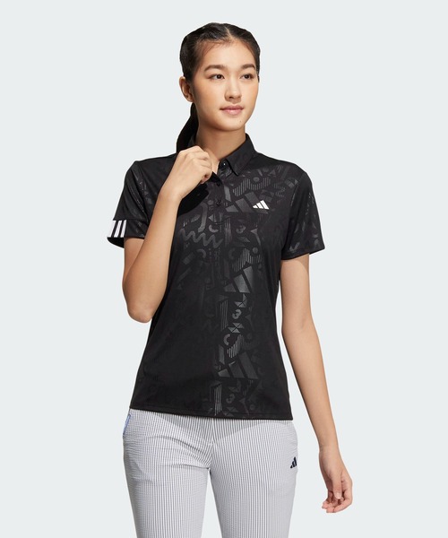 セール】エンボスプリント 半袖ボタンダウンシャツ【adidas Golf