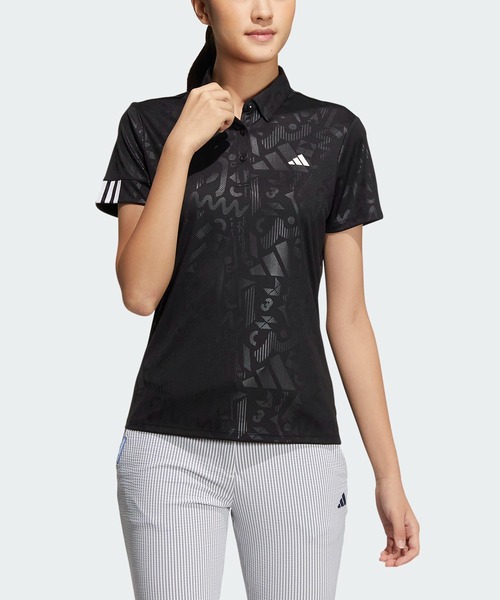 セール】エンボスプリント 半袖ボタンダウンシャツ【adidas Golf
